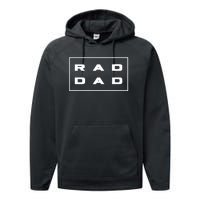 RAD DAD Minimal Logo Fathers Day Performance Fleece Hoodie