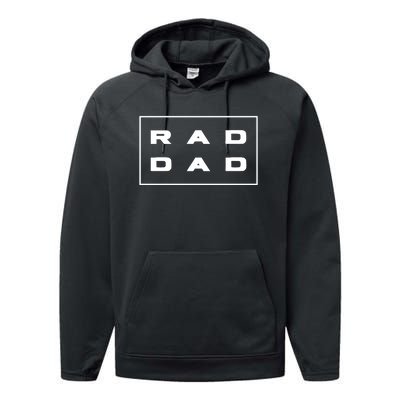 RAD DAD Minimal Logo Fathers Day Performance Fleece Hoodie