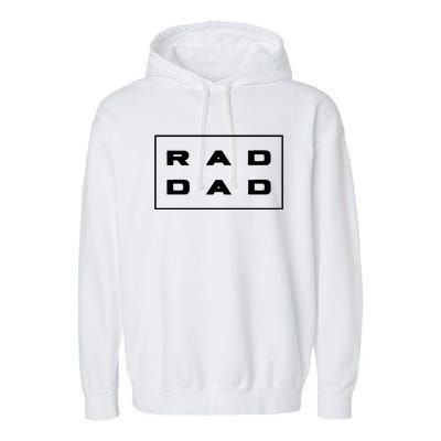 RAD DAD Minimal Logo Fathers Day Garment-Dyed Fleece Hoodie