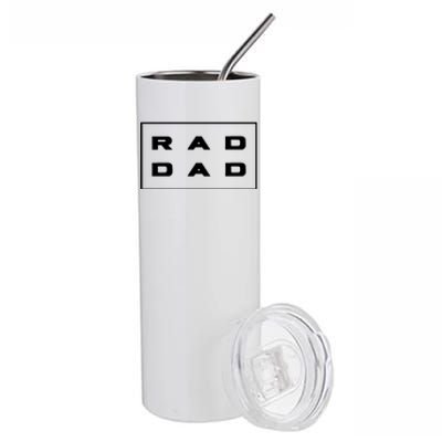 RAD DAD Minimal Logo Fathers Day Stainless Steel Tumbler