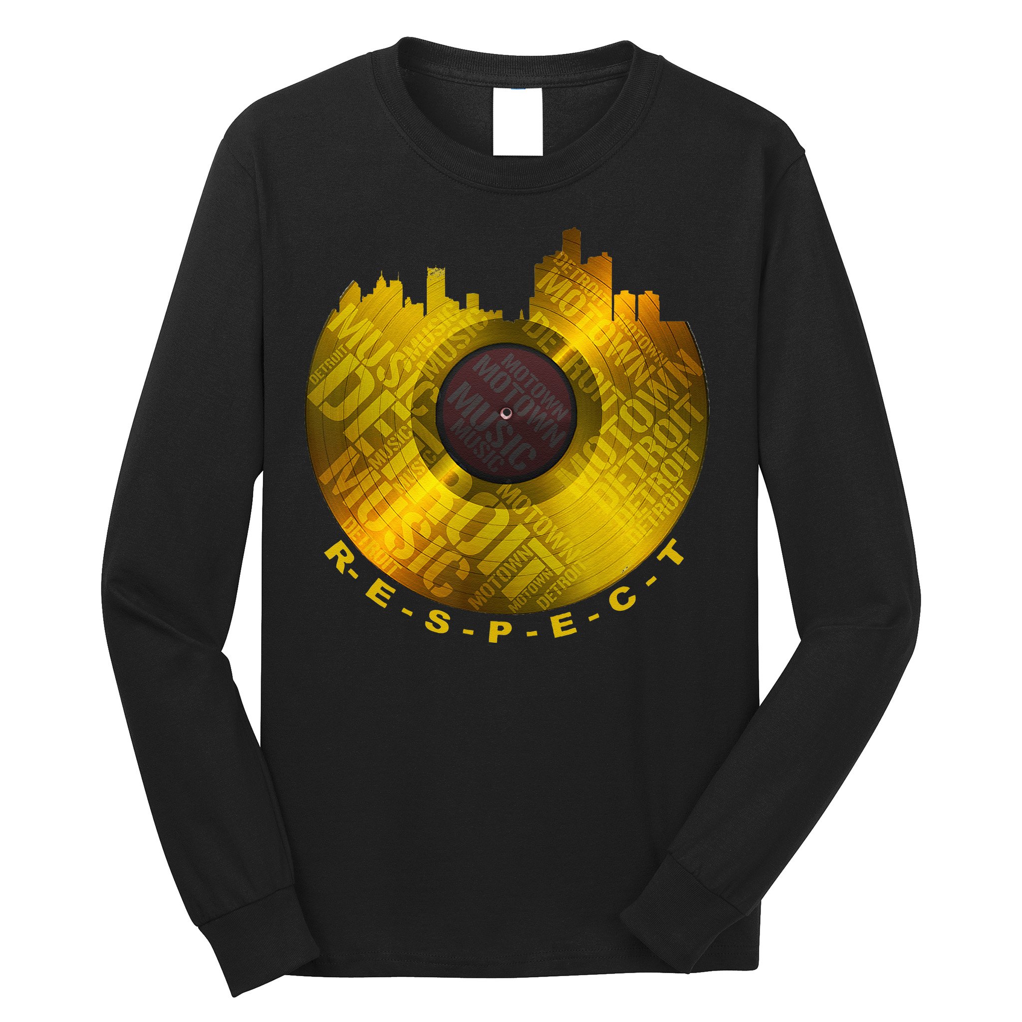 Respect Detroit Motown Respec Long Sleeve Shirt