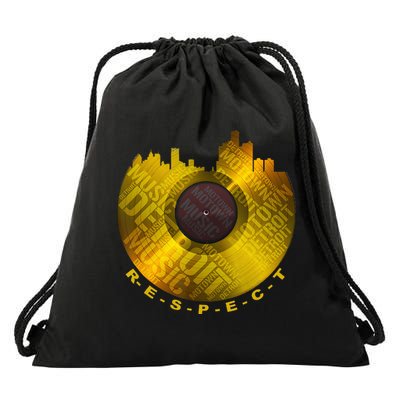 Respect Detroit Motown Respec Drawstring Bag