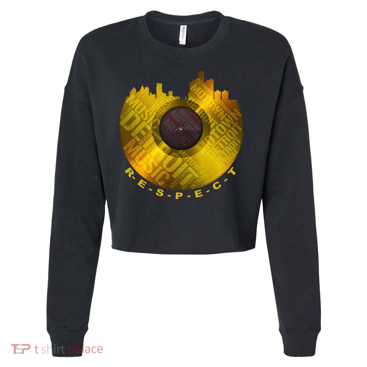 Respect Detroit Motown Respec Cropped Pullover Crew