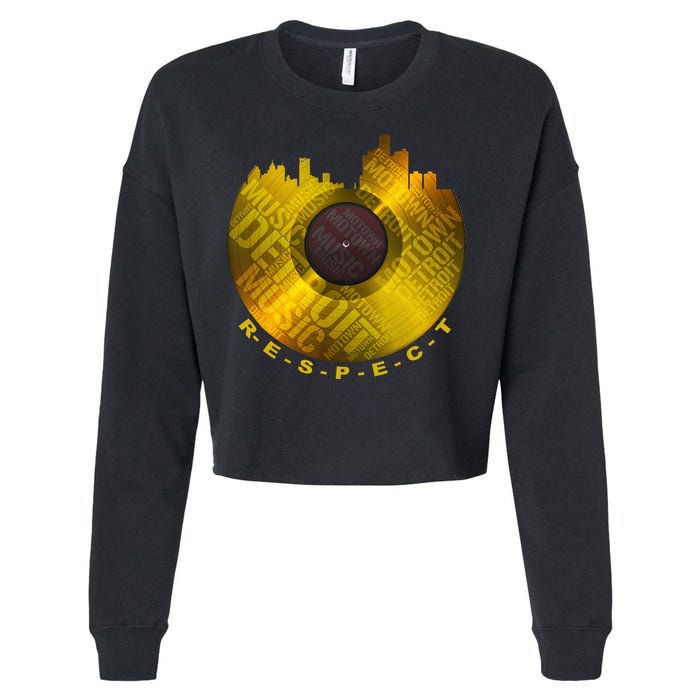 Respect Detroit Motown Respec Cropped Pullover Crew