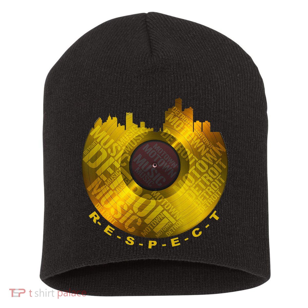 Respect Detroit Motown Respec Short Acrylic Beanie