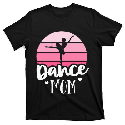 Retro Dance Mom Vintage Pink Ballerina Ballet Dancer T-Shirt