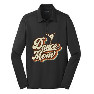 Retro Dance Mom Sports Mama Mothers Day Gift Silk Touch Performance Long Sleeve Polo