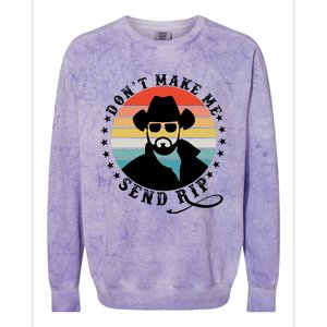 Retro Don't Make Me Send RIP Colorblast Crewneck Sweatshirt