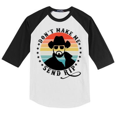 Retro Don't Make Me Send RIP Kids Colorblock Raglan Jersey