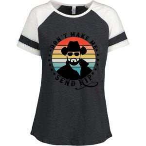 Retro Don't Make Me Send RIP Enza Ladies Jersey Colorblock Tee