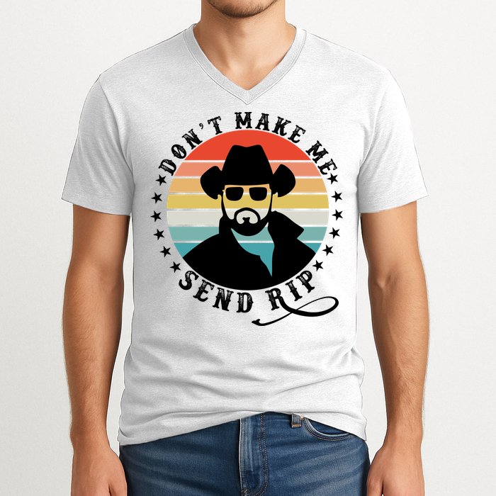 Retro Don't Make Me Send RIP V-Neck T-Shirt