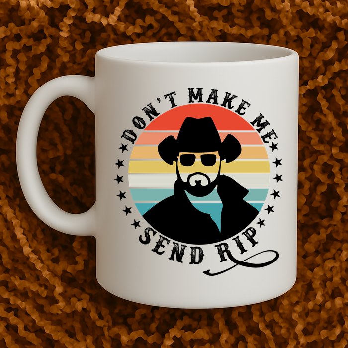 Retro Don't Make Me Send RIP Mug