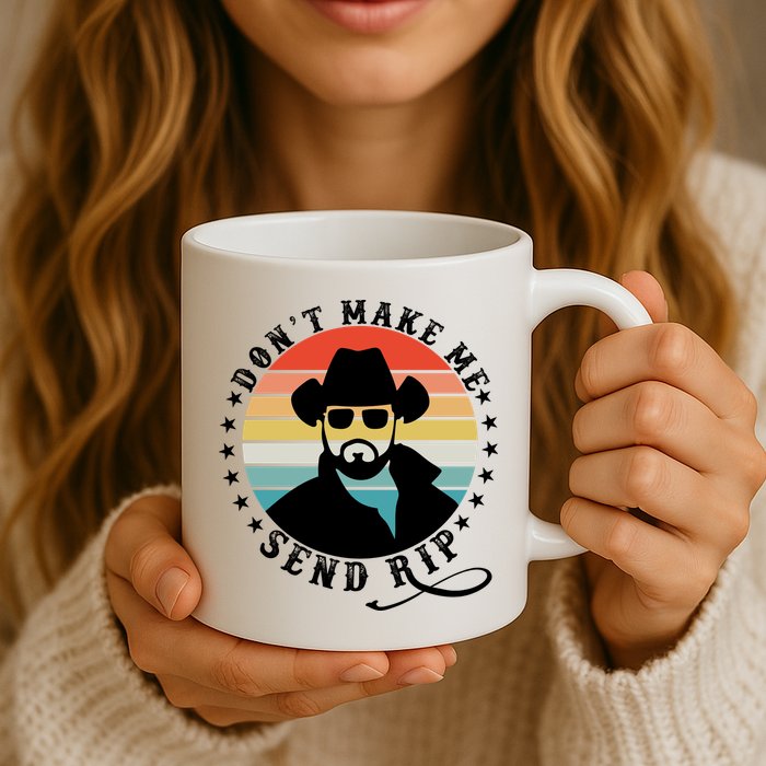 Retro Don't Make Me Send RIP Mug