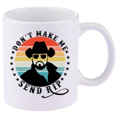 Retro Don't Make Me Send RIP 11oz C Handle Ceramic Mug