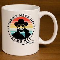 Retro Don't Make Me Send RIP 11oz C Handle Ceramic Mug
