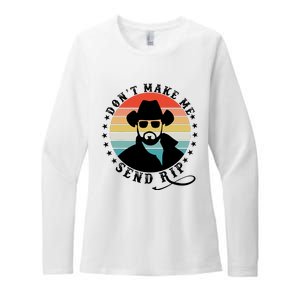 Retro Don't Make Me Send RIP Womens CVC Long Sleeve Shirt