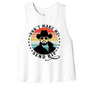 Retro Don't Make Me Send RIP Women's Racerback Cropped Tank