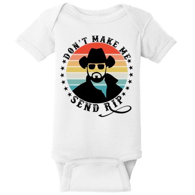 Retro Don't Make Me Send RIP Baby Bodysuit