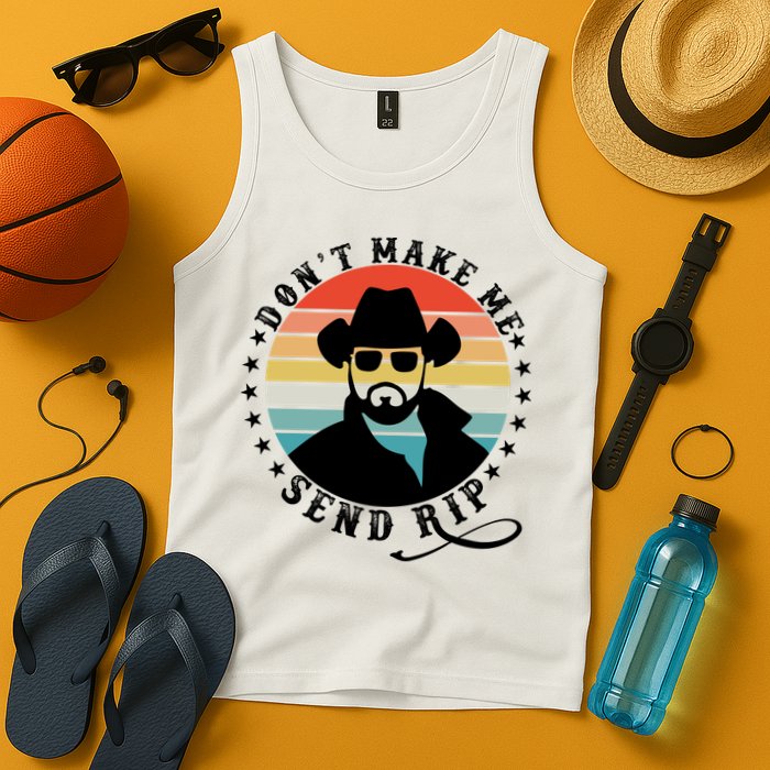 Retro Don't Make Me Send RIP Tank Top