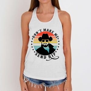 Retro Don't Make Me Send RIP Women's Knotted Racerback Tank