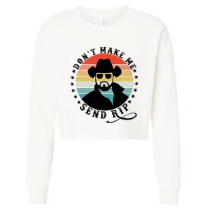 Retro Don't Make Me Send RIP Cropped Pullover Crew