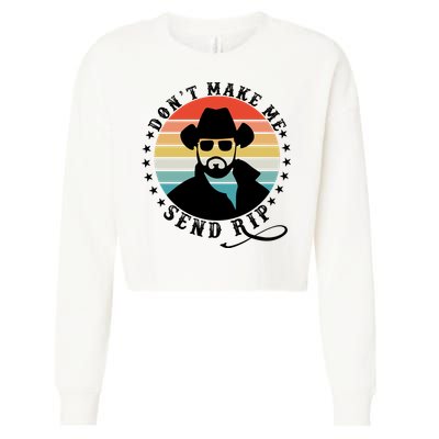 Retro Don't Make Me Send RIP Cropped Pullover Crew
