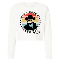 Retro Don't Make Me Send RIP Cropped Pullover Crew