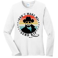 Retro Don't Make Me Send RIP Ladies Long Sleeve Shirt