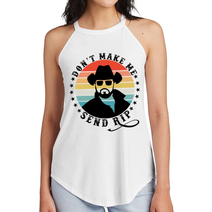 Retro Don't Make Me Send RIP Women's Perfect Tri Rocker Tank