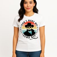 Retro Don't Make Me Send RIP Womens T-Shirt