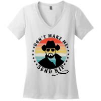 Retro Don't Make Me Send RIP Women's V-Neck T-Shirt