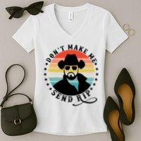 Retro Don't Make Me Send RIP Women's V-Neck T-Shirt
