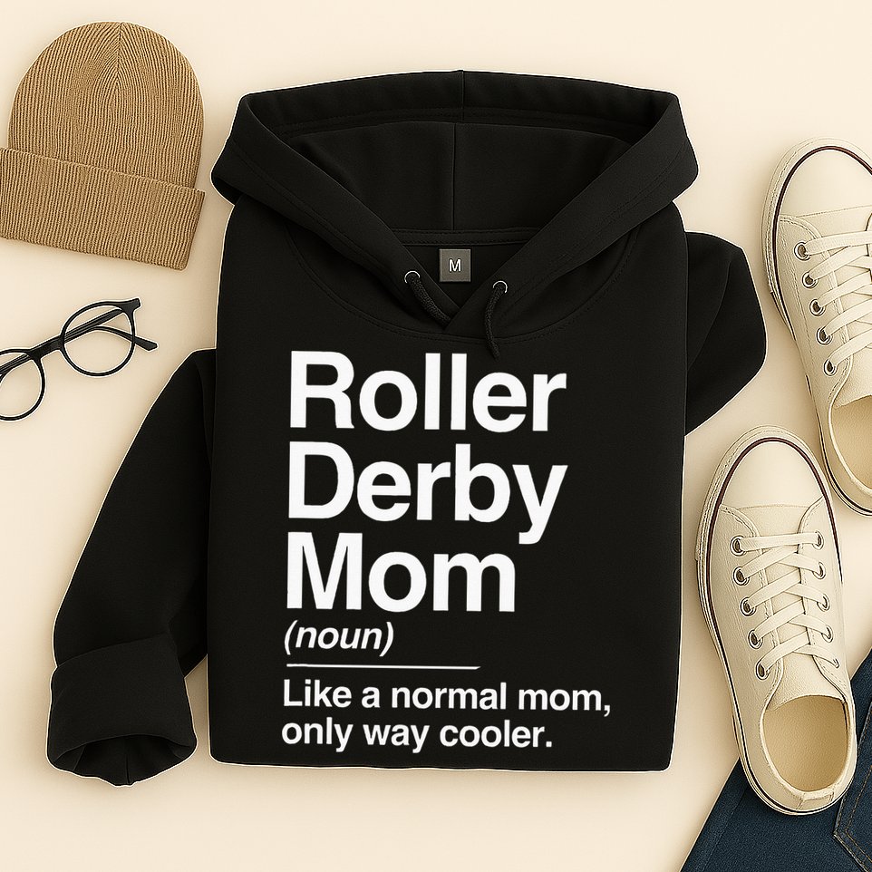 Roller Derby Mom Definition Normal Only Cooler Sports Gift Hoodie