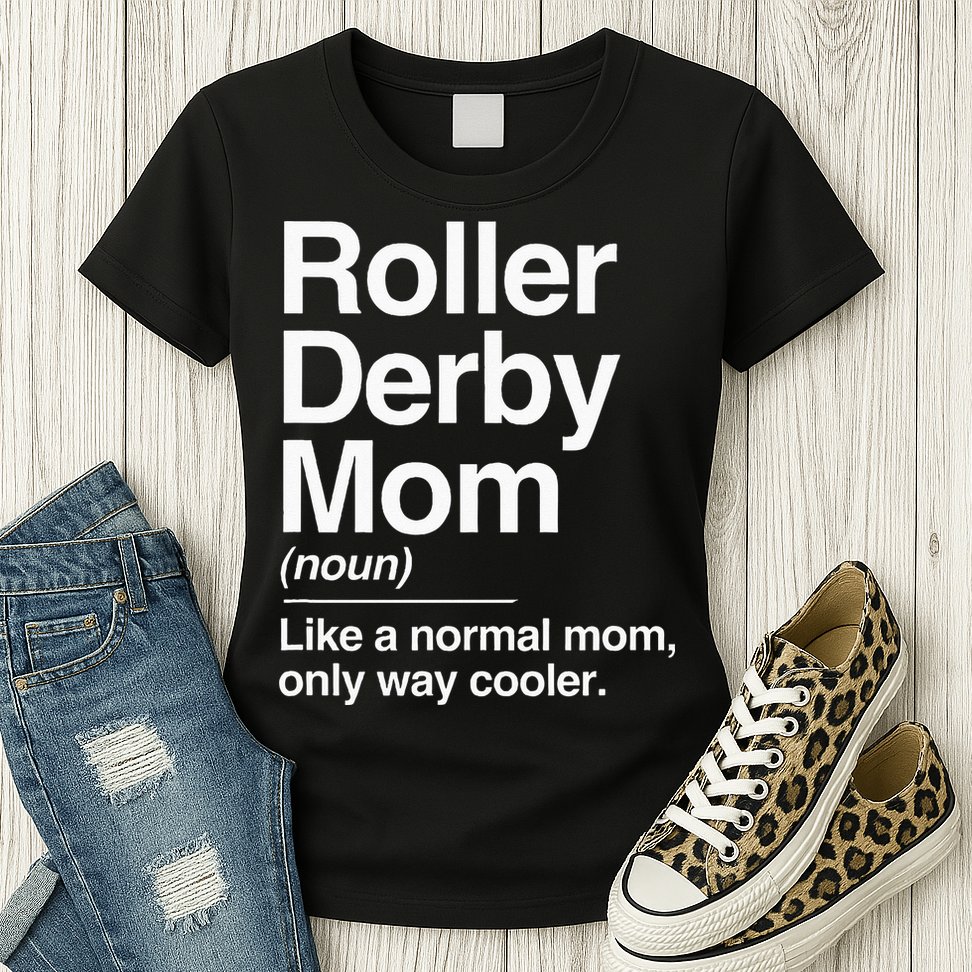 Roller Derby Mom Definition Normal Only Cooler Sports Gift Womens T-Shirt