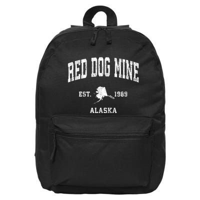 Red Dog Mine Alaska Ak Vintage Athletic Sports 16 in Basic Backpack