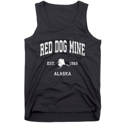 Red Dog Mine Alaska Ak Vintage Athletic Sports Tank Top
