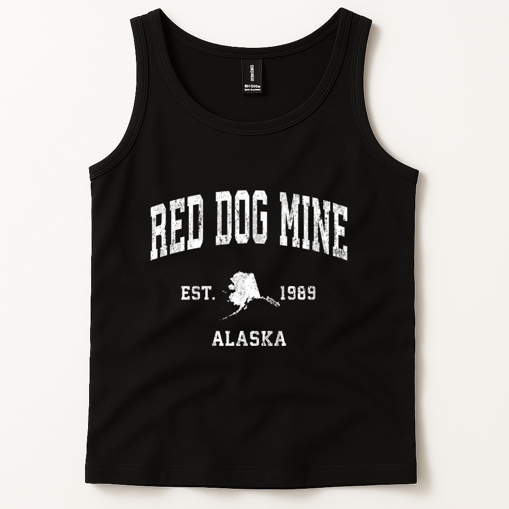 Red Dog Mine Alaska Ak Vintage Athletic Sports Tank Top