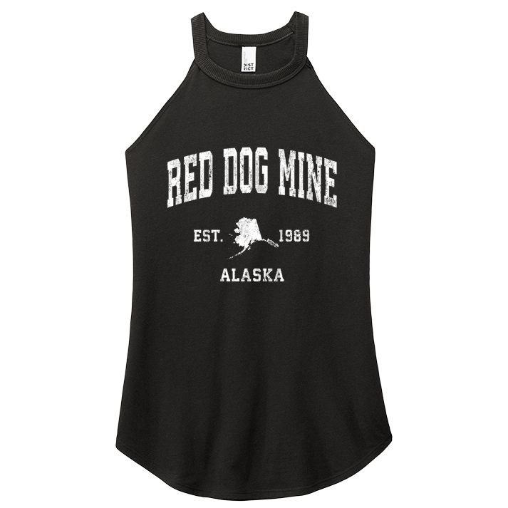 Red Dog Mine Alaska Ak Vintage Athletic Sports Women's Perfect Tri Rocker Tank