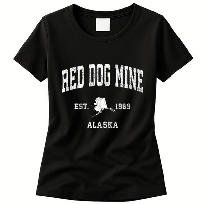 Red Dog Mine Alaska Ak Vintage Athletic Sports Womens T-Shirt