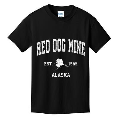 Red Dog Mine Alaska Ak Vintage Athletic Sports Kids T-Shirt