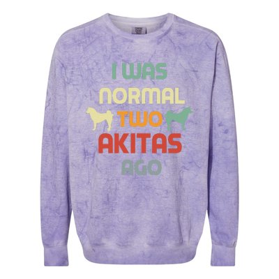 Retro Dog Mom  Akita Lover Owner Colorblast Crewneck Sweatshirt