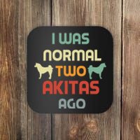 Retro Dog Mom  Akita Lover Owner Coaster