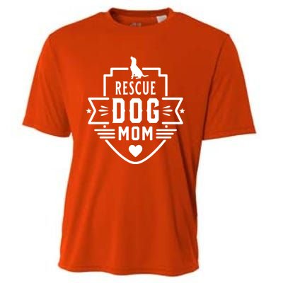 Rescue Dog Mom Cool Dog Lover Mothers Day Gift Cooling Performance Crew T-Shirt