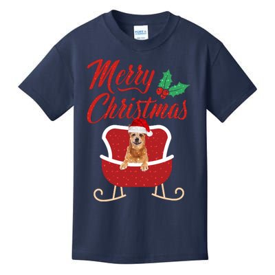 RedHeeler Dog Merry Christmas Design For The Holiday Season! Kids T-Shirt