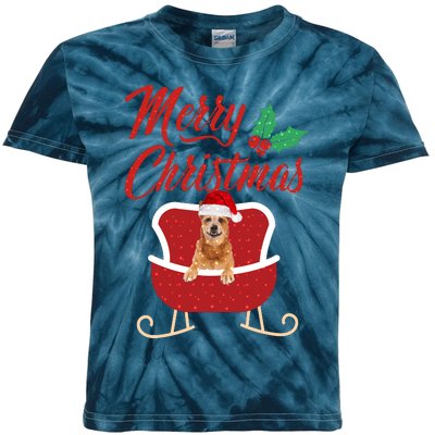 RedHeeler Dog Merry Christmas Design For The Holiday Season! Kids Tie-Dye T-Shirt