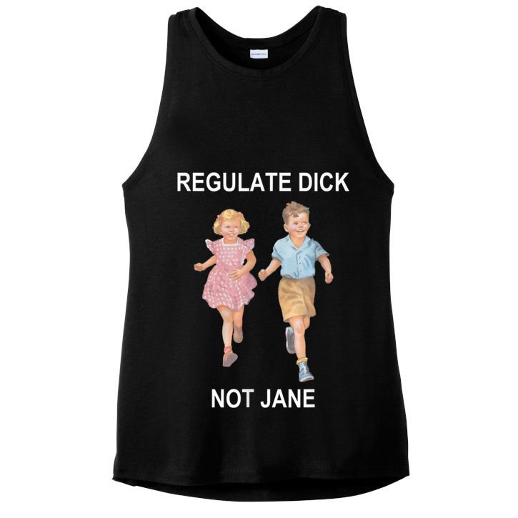 Regulate Dick Not Jane Vintage Funny Gift Ladies PosiCharge Tri-Blend Wicking Tank