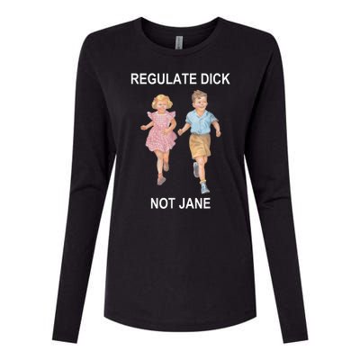 Regulate Dick Not Jane Vintage Funny Gift Womens Cotton Relaxed Long Sleeve T-Shirt