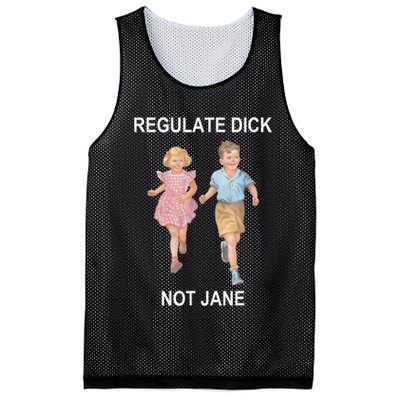 Regulate Dick Not Jane Vintage Funny Gift Mesh Reversible Basketball Jersey Tank