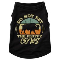 Retro Do Not Pet The Fluffy Cows Vintage Bison Buffalo Doggie Tank