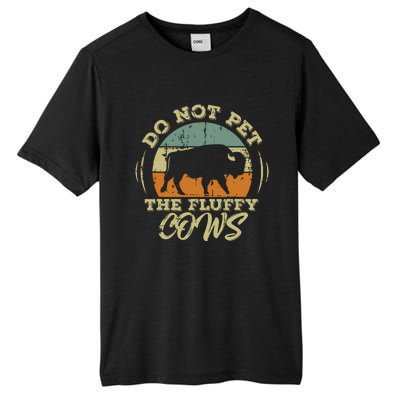 Retro Do Not Pet The Fluffy Cows Vintage Bison Buffalo Tall Fusion ChromaSoft Performance T-Shirt